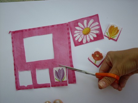 Striháme pozorne okolo obrázku